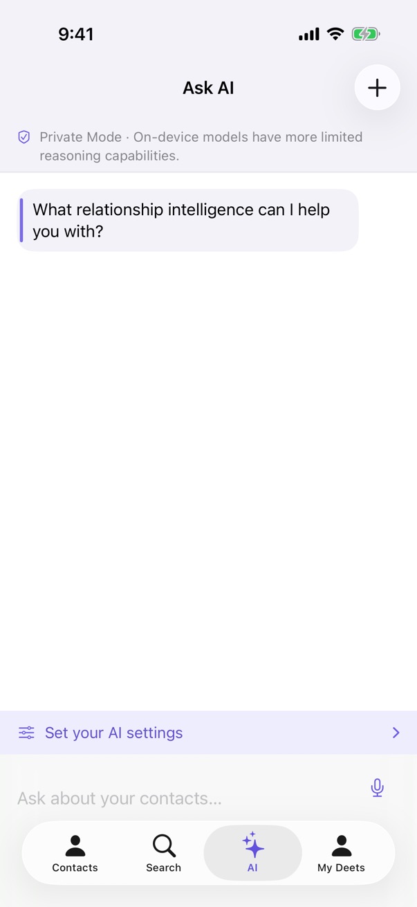 The AI tab, "Ask AI"