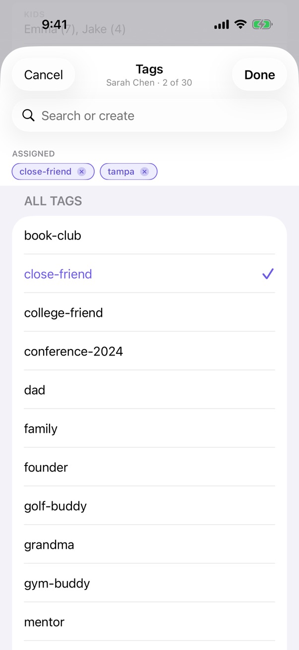 The tag picker